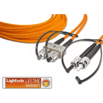Lightwin Cable de conexión de fibra óptica dúplex de alta calidad, MM OM1, SC - ST cable de conexión de fibra óptica (LDP-62 SC-ST 10.0)