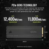 CORSAIR MP700 PRO - SSD - 1TB - interno - M.2 2280 - PCI Express 5,0 x4 (NVMe) - AES de 256 bits (CSSD-F1000GBMP700PRO)