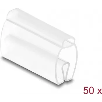 Marcador de cables DELOCK 80952, 50 uds., para cable Ø 6–10 mm, transparente
