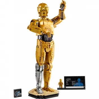 LEGO figura construible Star Wars C-3PO modelo 75398 — 1.138 piezas, 380 mm pieza de coleccionista para exposición