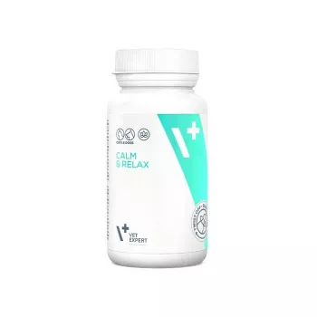 Complemento relajante VETEXPERT Calm&Relax 30 cápsulas para perros y gatos, sin gluten, sin conservantes, en cápsulas