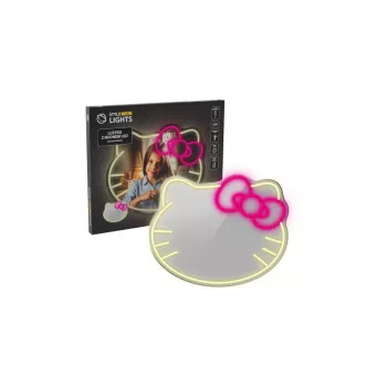 Luz LED de neón para espejo MANTA MASNL129WH — gato con lazo, acento de neón decorativo