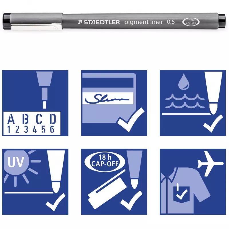 Rotulador de punta fina Staedtler Pigment Liner 308 Rojo