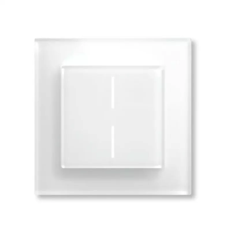 Pulsador de cristal inteligente HomeMatic Homematic IP Pulsador de cristal, 230 V, 868 MHz, blanco, 54,5×54,5×29 mm