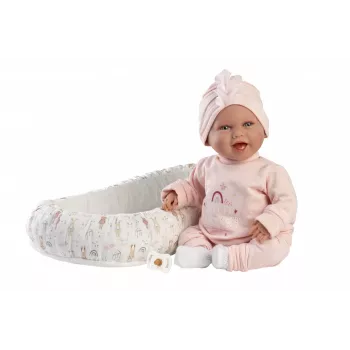 Muñeca bebé Llorens Mimi Baby 42 cm — cara realista, ríe, cuerpo blando