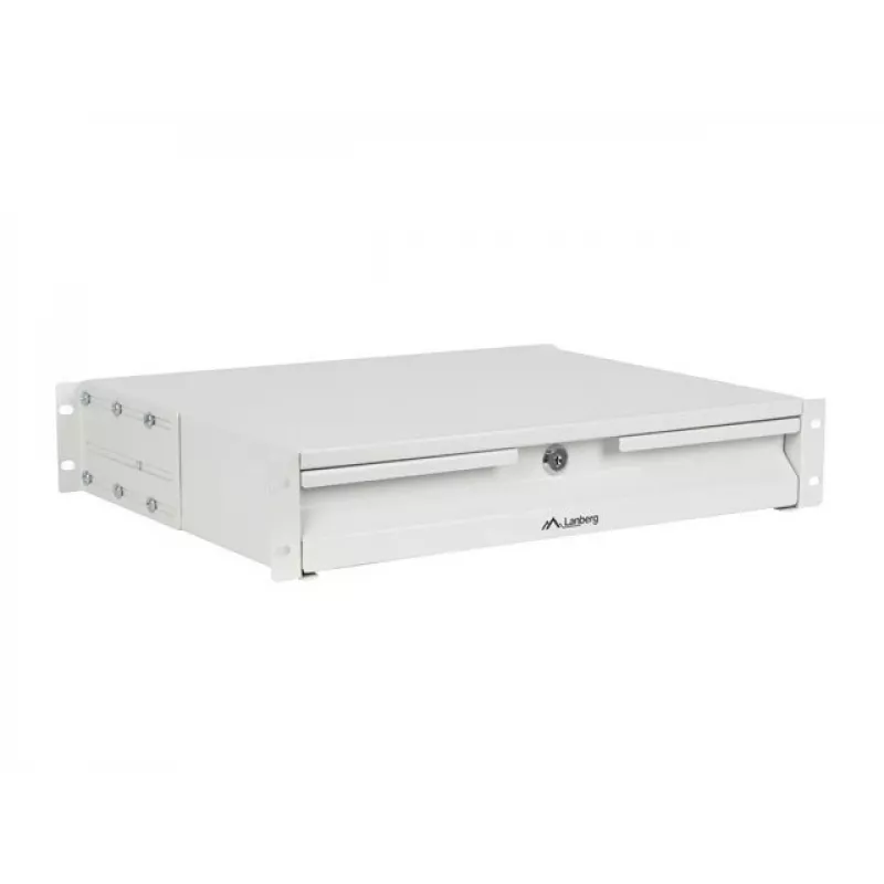 CAJÓN PARA RACK 19 2U 360MM GRIS LANBERG (2U/483X360MM CAPACIDAD DE CARGA HASTA 90KG, MONTAJE DE 4 PUNTOS)