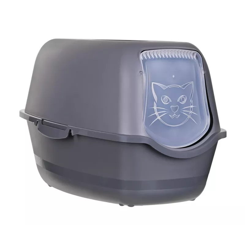 Arenero para gatos DIAMENTIQ BAYA antracita, plástico, 55,5 x 40 x 38,7 cm, puertas reversibles