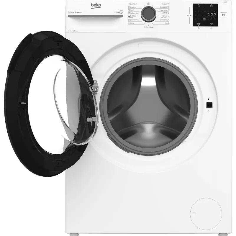 Lavadora BEKO BM1WFSU39223WA, 9 kg, clase energética B, 1200 rpm, profundidad 54,6 cm