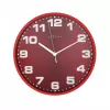 NeXtime Reloj 3053ro Dash Red, Ø35 cm, pared, rojo/plateado
