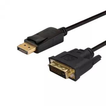 Adaptador de cable de vídeo SAVIO CL-106 DisplayPort (conector macho) a DVI (conector macho), 1,8 m, negro, máx. 1920×1080