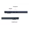 MacBook Air 15, medianoche, M4 (10-CPU/10-GPU), 16 GB, 256 GB, alemán, fuente de alimentación 35W Dual USB-C, MW1L3D/A