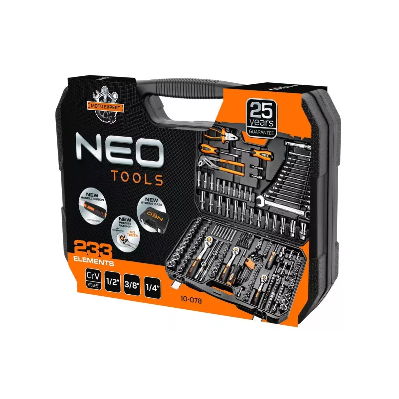 Juego de herramientas de mecánico Neo 10-078 233 piezas
