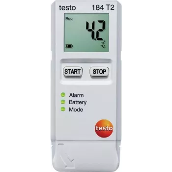 TESTO 184 T2 Registrador de datos de temperatura, registrador de datos, 40000 valores de medición, -35 ... +70 °C, 0,1 °C (0572 1842)