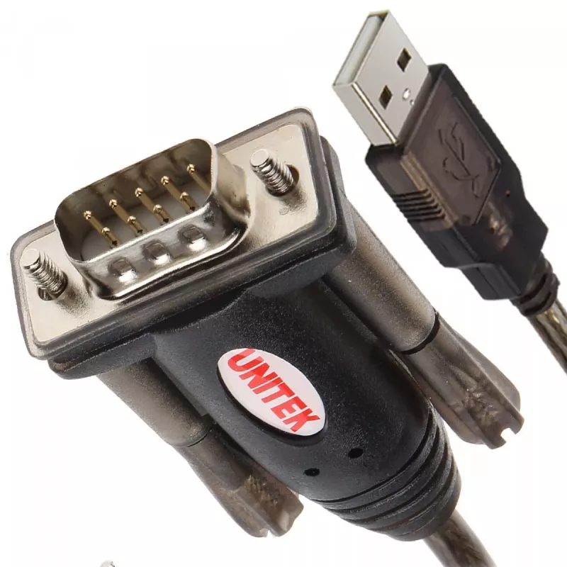 Cable serie UNITEK Y-105A negro 1,5 m USB Type-A DB-9