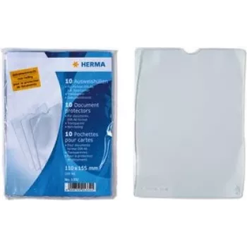 Portatarjetas Herma 1329, funda transparente para tarjetas/documentos, 85 x 125 mm