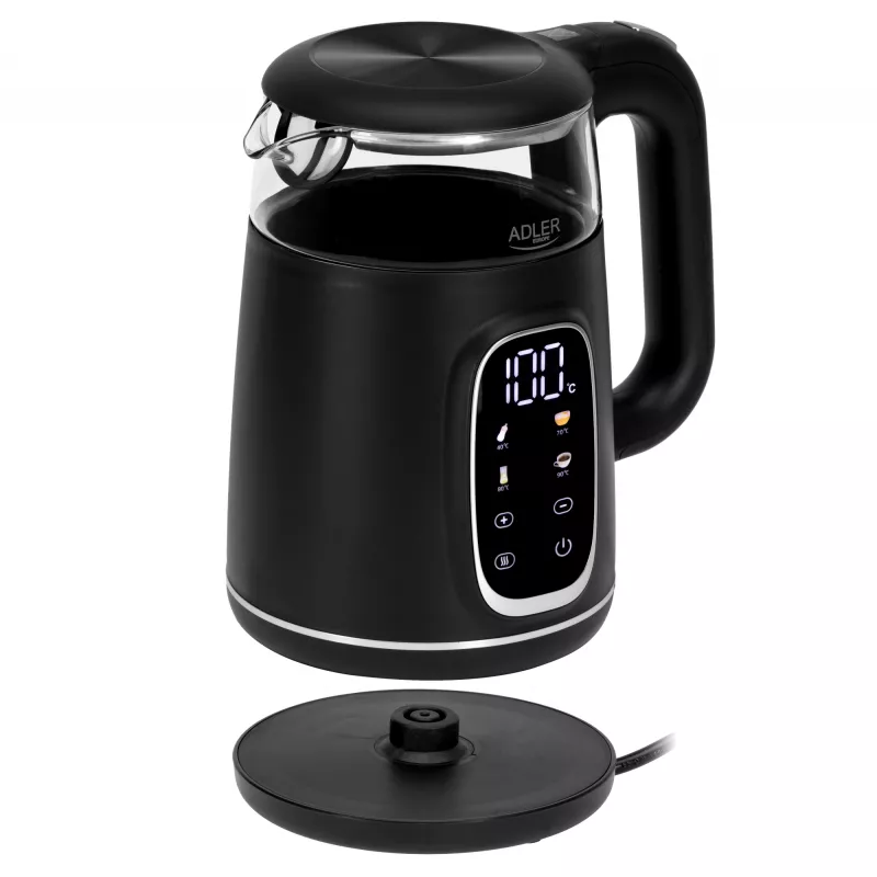 ADLER AD 1305 hervidor de agua eléctrico negro/plata
