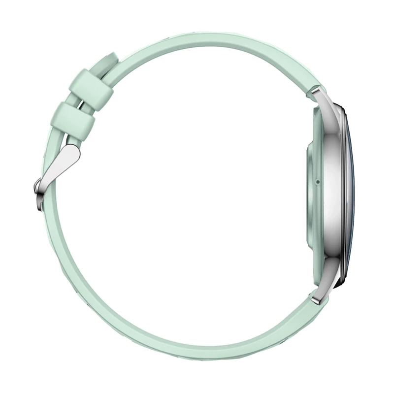 Smartwatch Colmi L28 – caja verde plateada con correa de piel verde