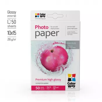 Papel fotográfico ColorWay PSG2550504R brillante 255 g/m² 10x15 cm 50 hojas