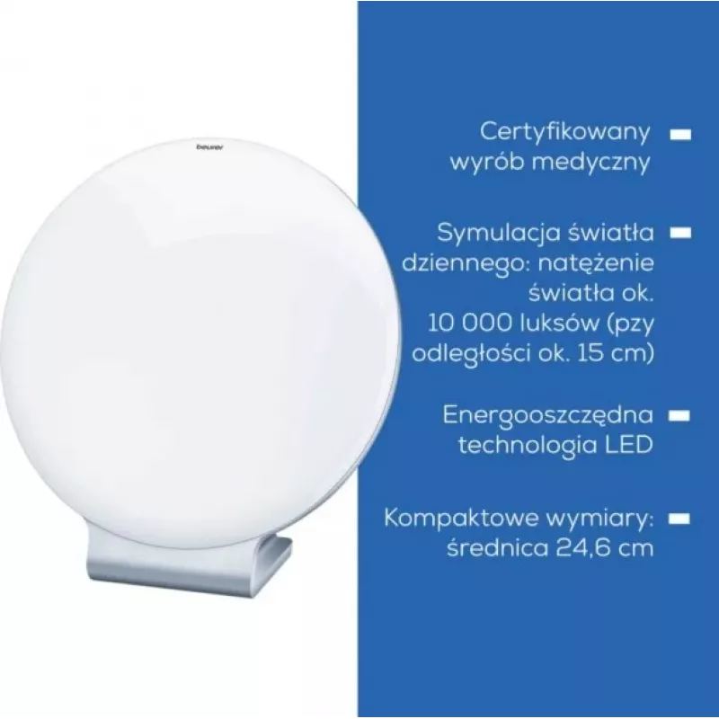 Lámpara de luz diurna Beurer TL 50 60815 10000 lux – simulador de luz diurna para fototerapia estacional