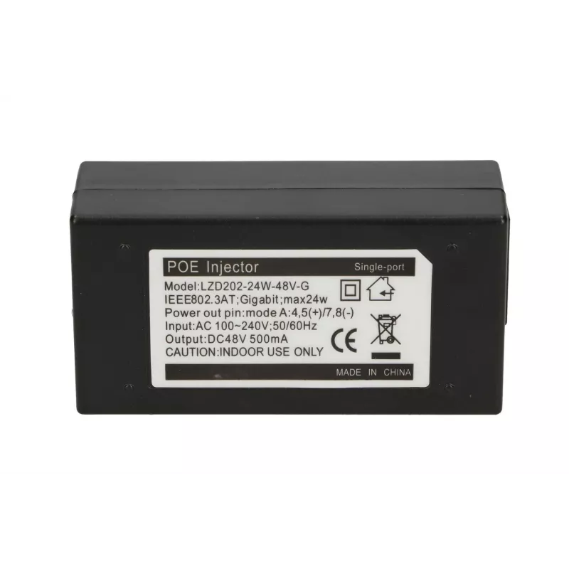Fuente de alimentación Extralink POE-48-24W-G, 48V, 0,5A, 24W, Gigabit, cable incluido 802.3af/at