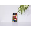 Funda para móvil iKins para iPhone XR — patrón de flores de cerezo, negra