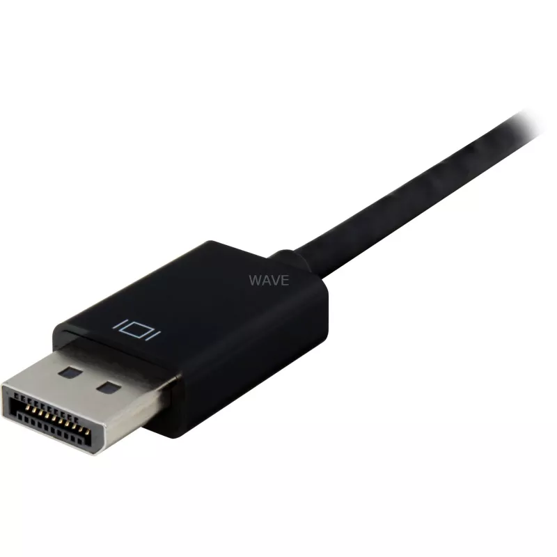 Convertidor DisplayPort 1.2 > DVI24+1, cable negro, 15 cm