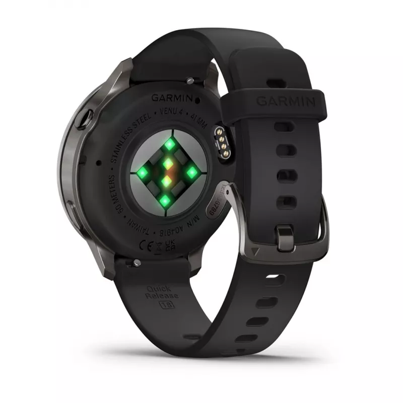 Garmin Venu 4 3,05 cm (1,2) AMOLED 41 mm Digital 390 x 390 píxeles Pantalla táctil Negro Wi-Fi GPS (satélite)