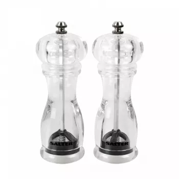 Set de molinillos de sal y pimienta Salter 7606 CLXR Transparente