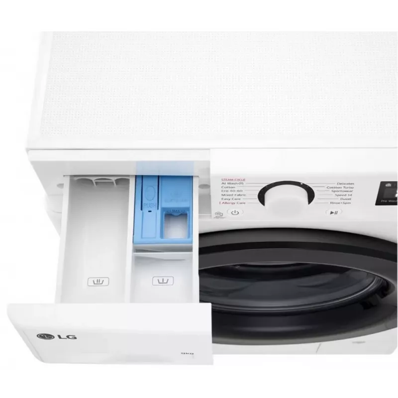 Lavadora LG F2WR509SBW 9 kg, clase de eficiencia energética A