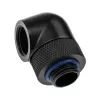 Adaptador 90° G1/4 pulgadas rosca macho a G1/4 pulgadas rosca hembra giratorio, XSPC, negro, pack de 4
