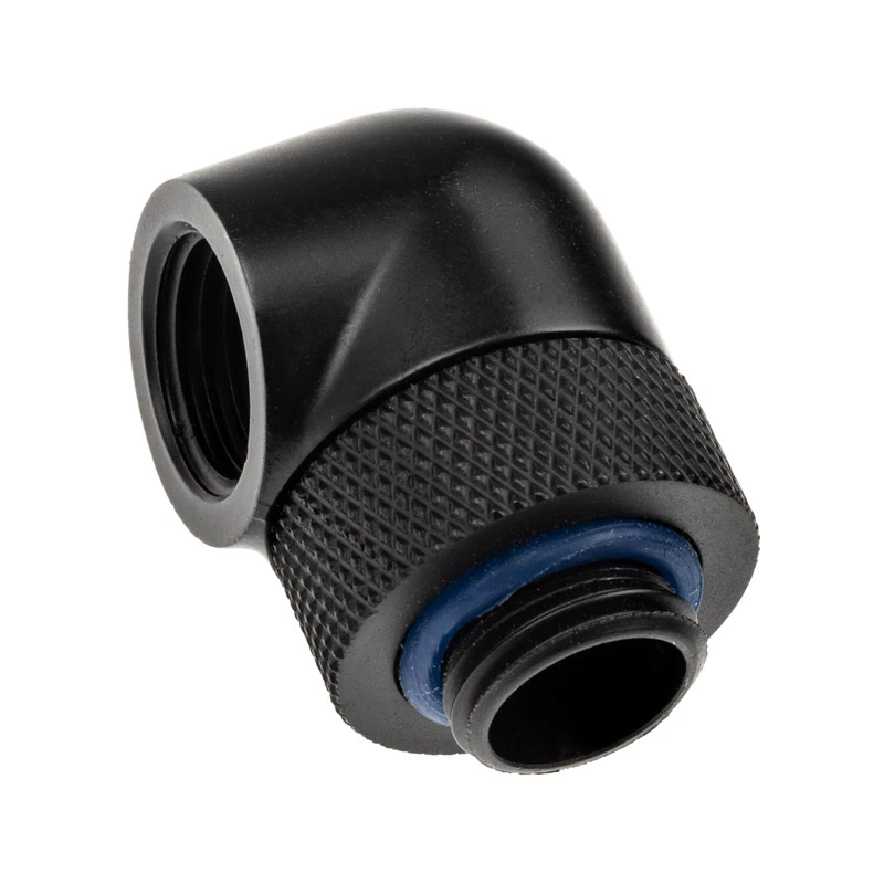Adaptador 90° G1/4 pulgadas rosca macho a G1/4 pulgadas rosca hembra giratorio, XSPC, negro, pack de 4