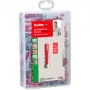 Meister-Box DUOPOWER, taco gris claro/rojo, 132 piezas
