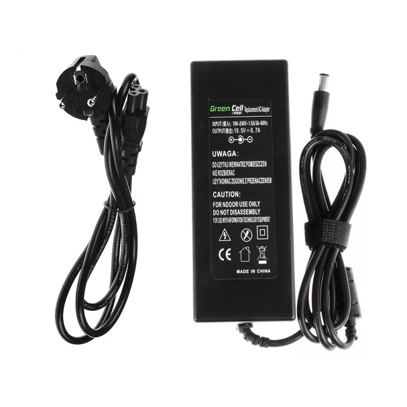 Fuente de alimentación Green Cell AD35P 130 W AC/DC 19,5 V 6,7 A para portátiles, para interiores, negro