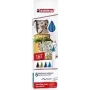 Set de rotuladores Edding 4600 rotuladores de fibra, 5 uds., multicolor, envase caja, fabricado en Alemania