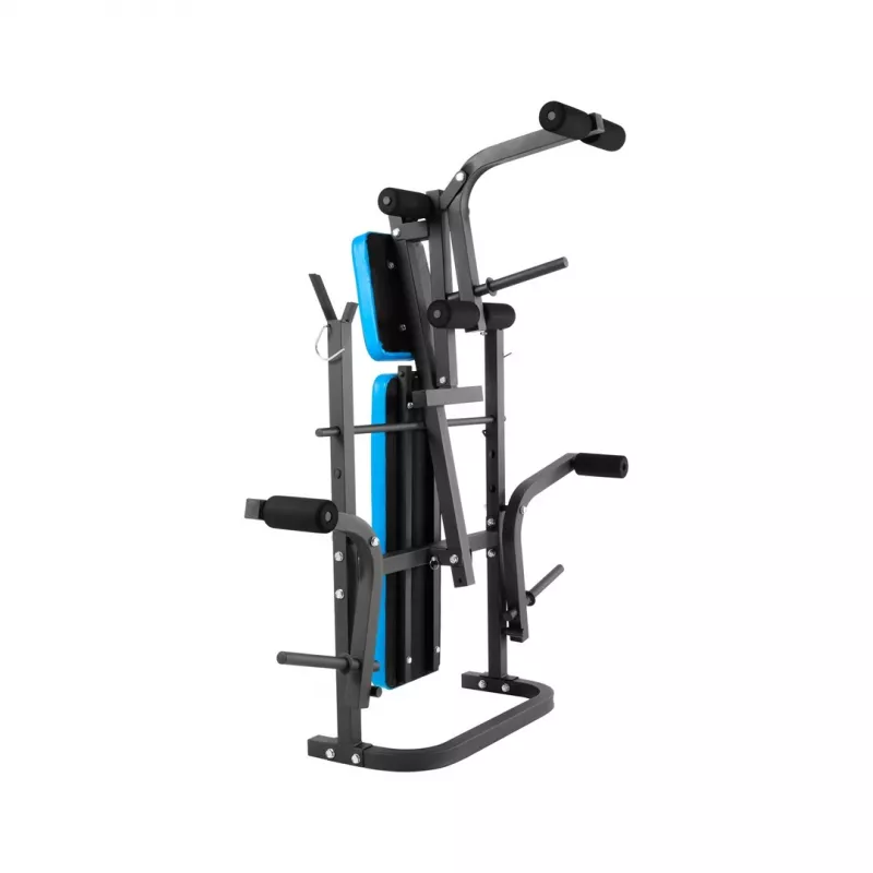 Banco de entrenamiento multifuncional ajustable Rebel RBA-2007 — respaldo y asiento ajustables, plegable, 1610×1300×1005 mm, 18,6 kg
