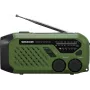 Radio portátil FM/AM SENCOR SRD1000SCLGR con Bluetooth, carga solar/manivela/USB-C, batería de 2000 mAh, IPX4, luces LED