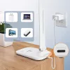 Lámpara de mesa Hawk HW-LAMP01 blanca LED brillo ajustable, brazo ajustable