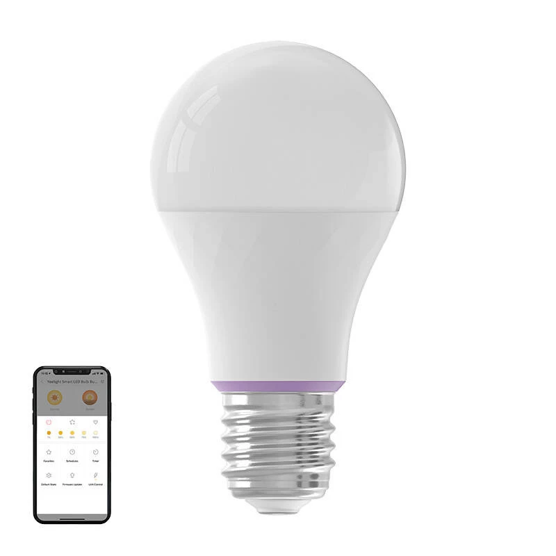 Bombilla LED inteligente Yeelight E27 W4, regulable, 9W, 806 lm, 2700–6500 K, Wi‑Fi (2,4 GHz), casquillo E27, blanco