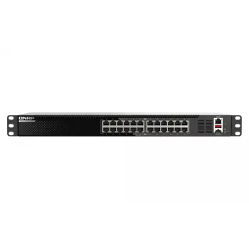 Switch de red QNAP QSW-M3224-24T gestionado L3 10G Ethernet (100/1000/10000) 1U negro, plateado