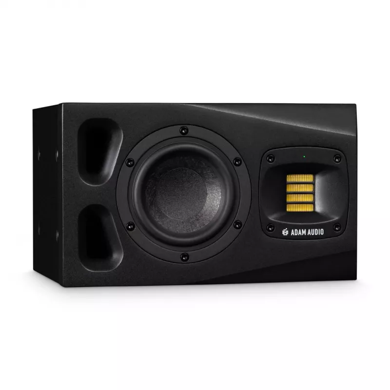 Monitores de estudio ADAM AUDIO A4V negro, 2 vías, 90 W RMS, woofer de 4 pulgadas, pantalla LED, montaje en rack