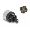 Conector DeLOCK M12 codificación A 5 polos hembra conexión por tornillo