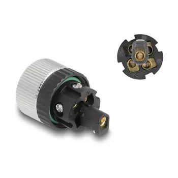 Conector DeLOCK M12 codificación A 5 polos hembra conexión por tornillo