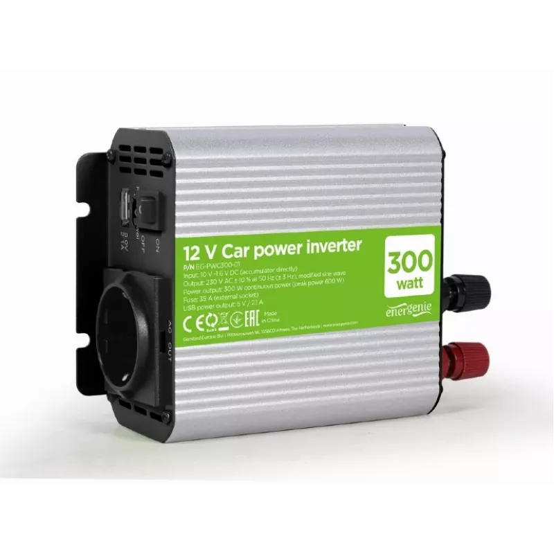 Convertidor de tensión para coche Gembird EG-PWC300-01 300 W gris