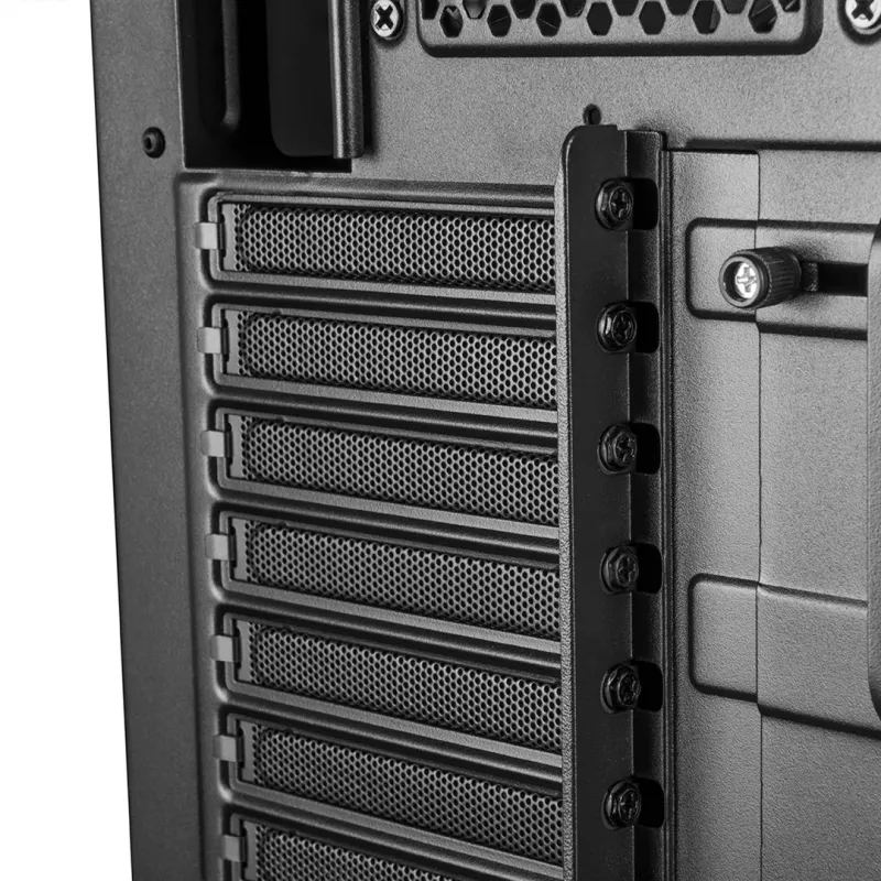 Carcasa de PC MODECOM Oberon Pro Midi Tower — negra, compatible con ATX/microATX/ITX, 7 ranuras de expansión, hasta 395 mm GPU, 5 bahías HDD/3 SSD