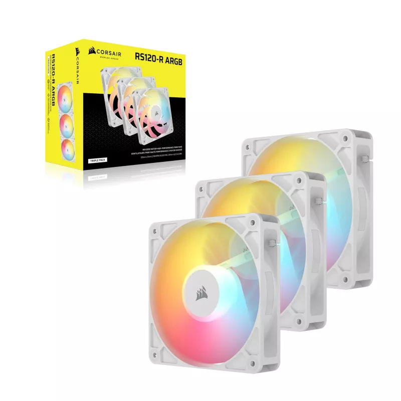 Ventilador CORSAIR RS120-R 120mm Blanco ARGB 25mm de grosor