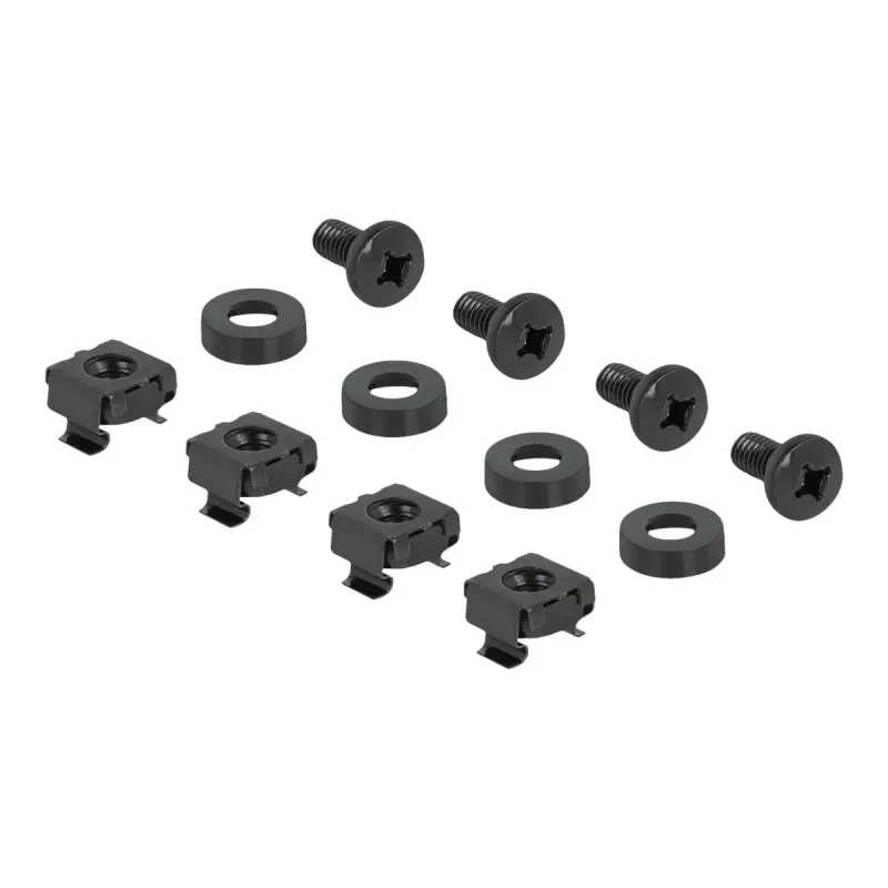 Delock 66884 Panel de carril DIN de 19 pulgadas, 2U, negro
