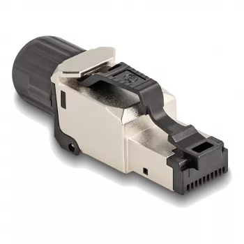 Conector de cable DeLOCK 86017 RJ45/LSA negro plata conector macho
