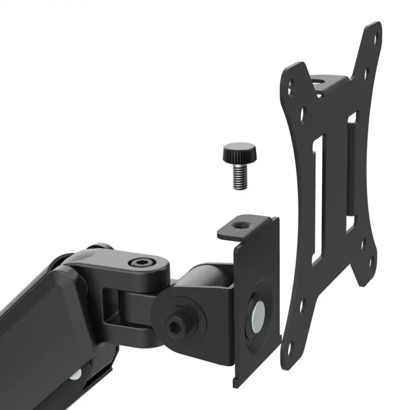 Soporte para 2 monitores Maclean, brazo de gas, 17-32 pulgadas, 2-10 kg, negro, MC-136