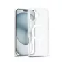 Funda MagSafe magnética Crong Hybrid Matte para iPhone 17 — blanco translúcido, PC+TPU