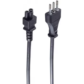 Cable de alimentación negro 1,8 m ShiverPeaks BSIT60001